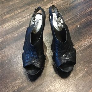 Ladies Michael Kors Black Heels Size 7.5 M